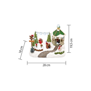 Novogodišnja svetleća LED diorama božićno selo DRM11-2